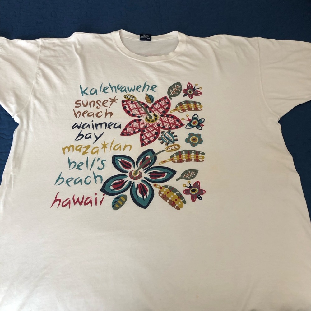Vintage 90 GAP unisex White multi short sleeve logo cotton T-shirt endless lands